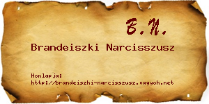 Brandeiszki Narcisszusz névjegykártya