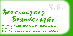 narcisszusz brandeiszki business card
